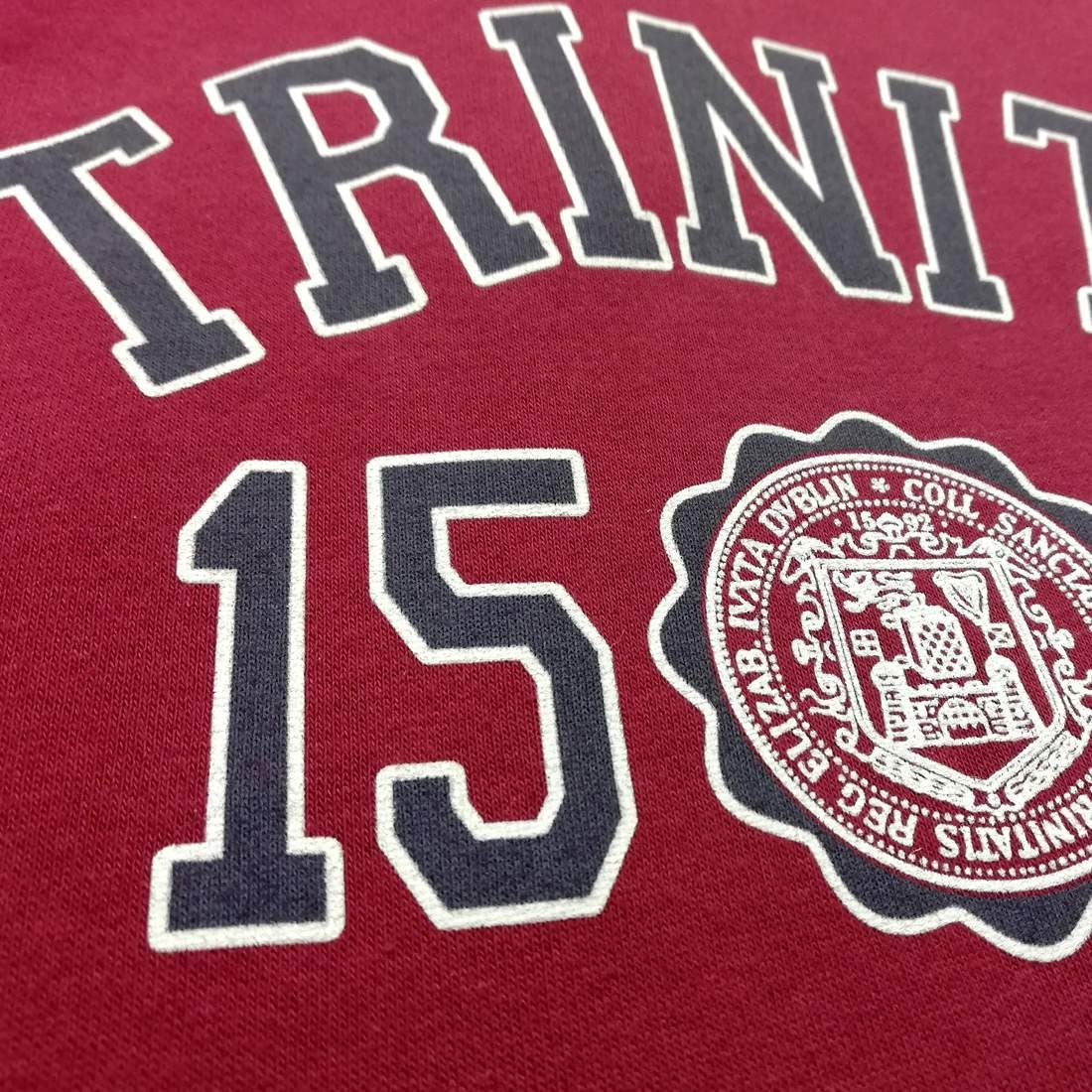 Trinity College Dublin 1592 Sweatshirt Burgundy & Navy - Image 5