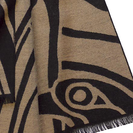Book of Kells Celtic Reversible Scarf Gold/Black - Image 4