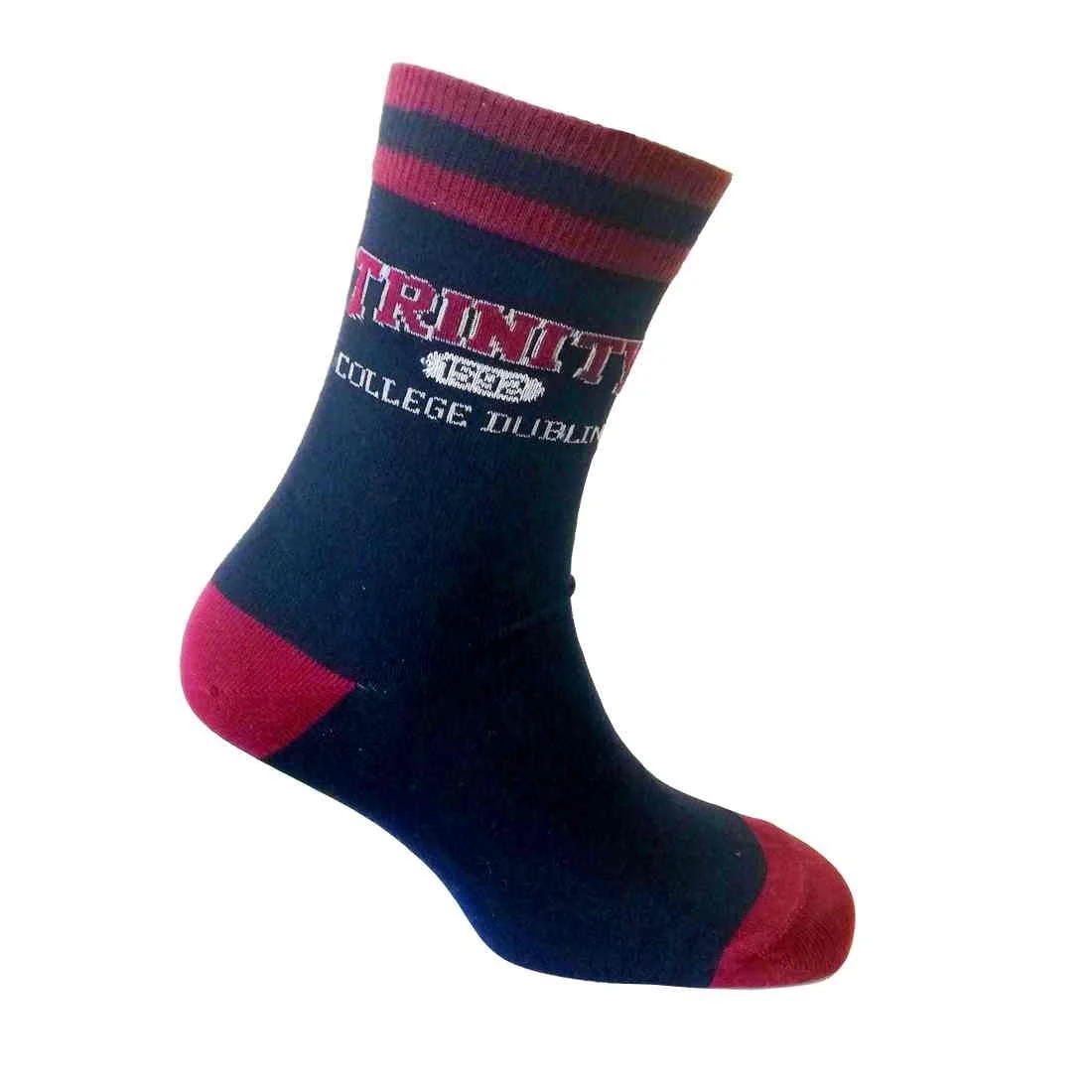 Trinity College Dublin Sock Navy & Burgundy - Image 3