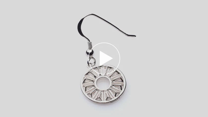 Trinity College Dublin Sterling Silver Drop Earrings Circle Door - Image 5