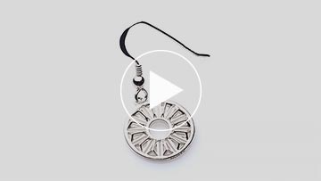 Trinity College Dublin Sterling Silver Drop Earrings Circle Door - Image 6