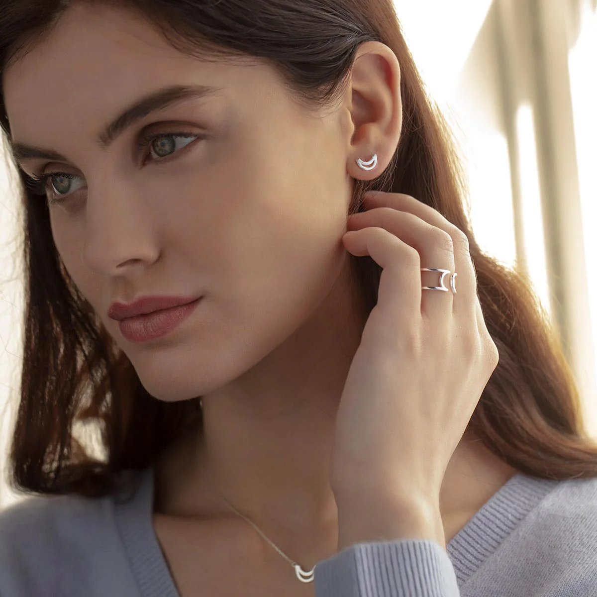 Trinity College Dublin Sterling Silver Stud Earrings Long Room Modern - Image 4