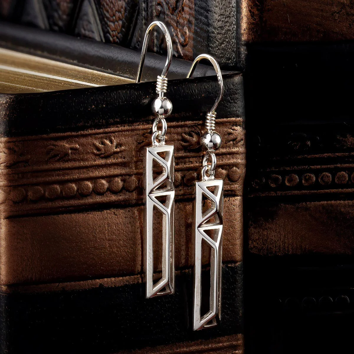 Trinity College Dublin Sterling Silver Drop Earrings Rectangle Door - Image 3