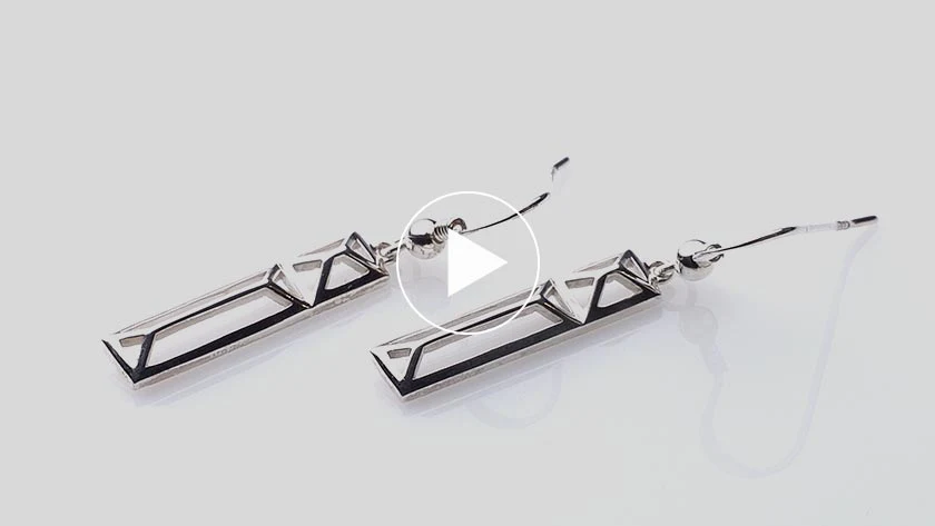 Trinity College Dublin Sterling Silver Drop Earrings Rectangle Door - Image 5
