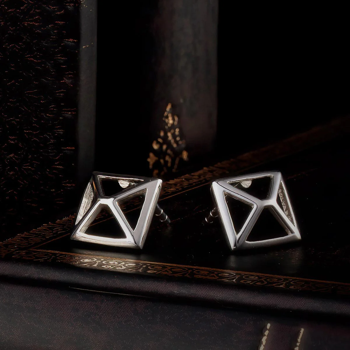 Trinity College Dublin Sterling Silver Stud Earrings Rectangle Door - Image 3