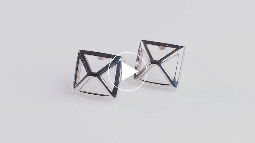 Trinity College Dublin Sterling Silver Stud Earrings Rectangle Door - Image 5