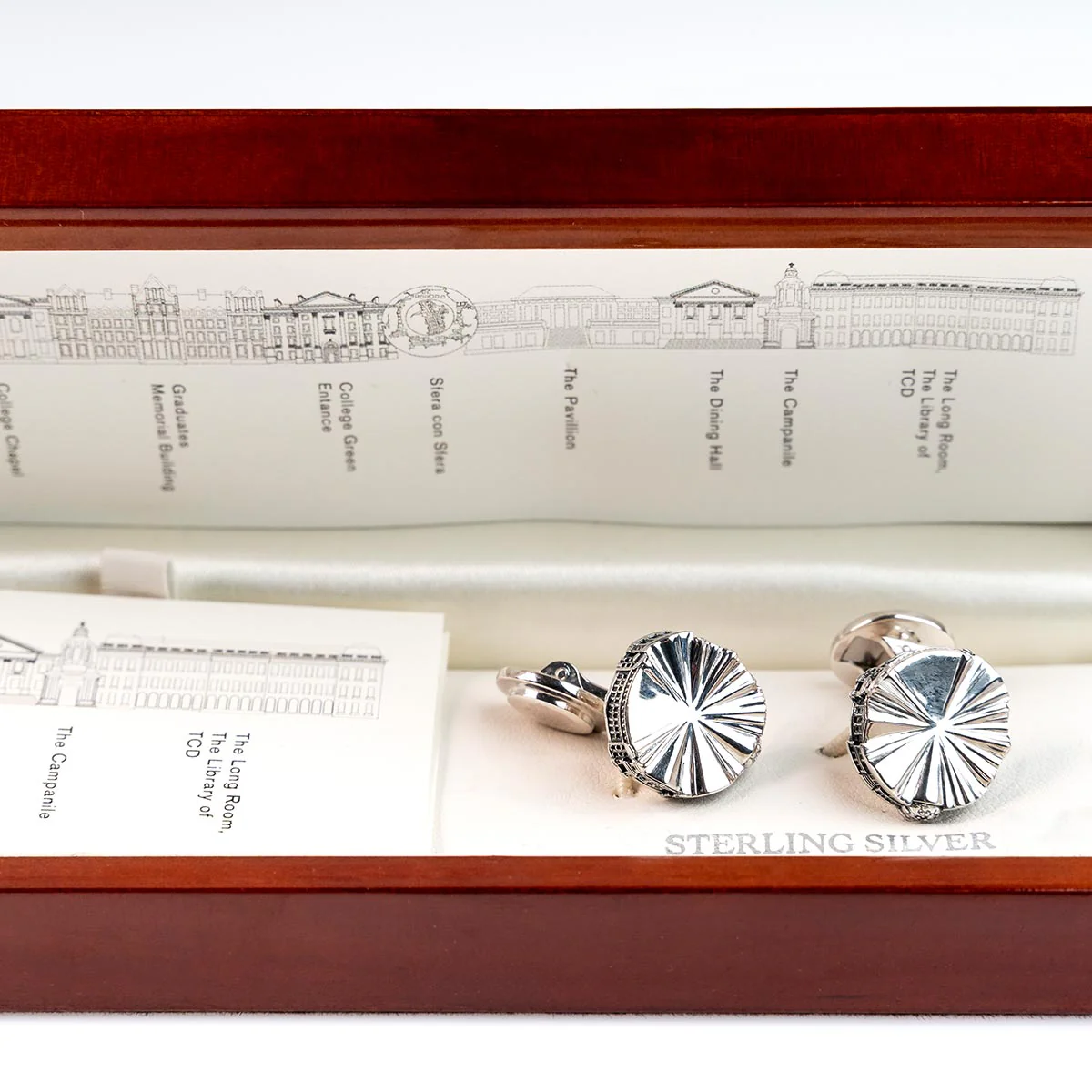 Sterling Silver Trinity College Dublin 1592 Collection Cufflinks - Image 3