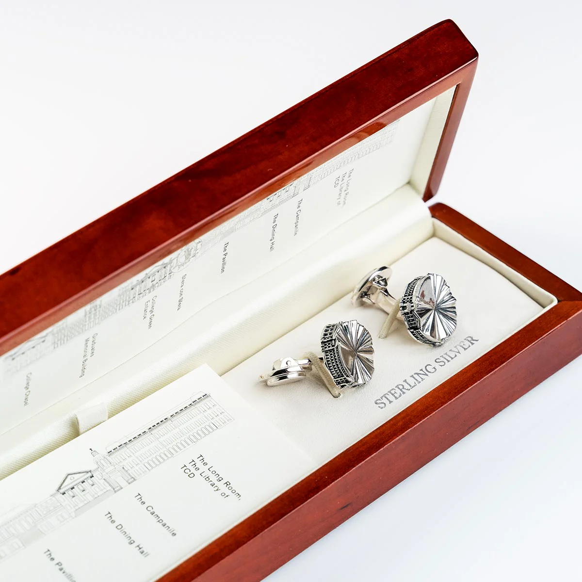 Sterling Silver Trinity College Dublin 1592 Collection Cufflinks - Image 4