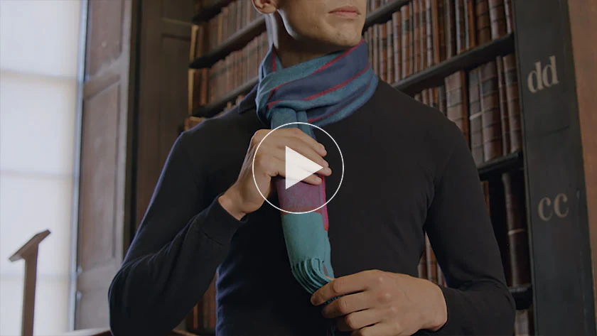 Book of Kells Avoca Scarf Blue - Image 13
