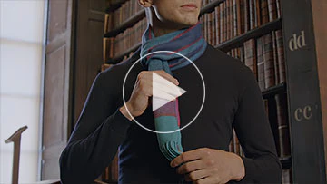 Book of Kells Avoca Scarf Blue - Image 14