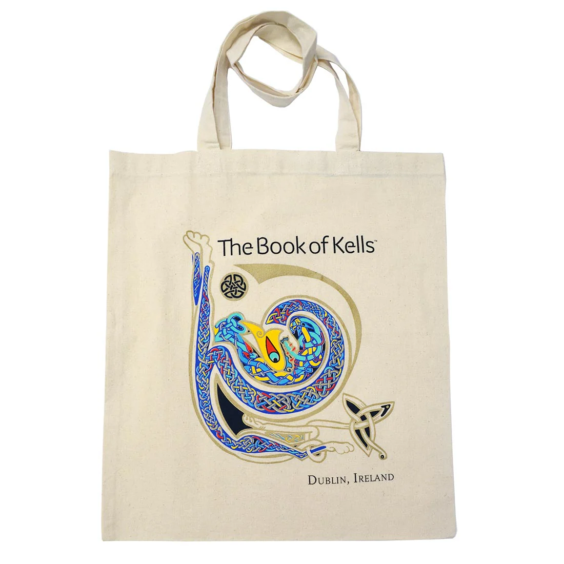 Book of Kells Celtic Knot Tote Bag Cream - Image 6