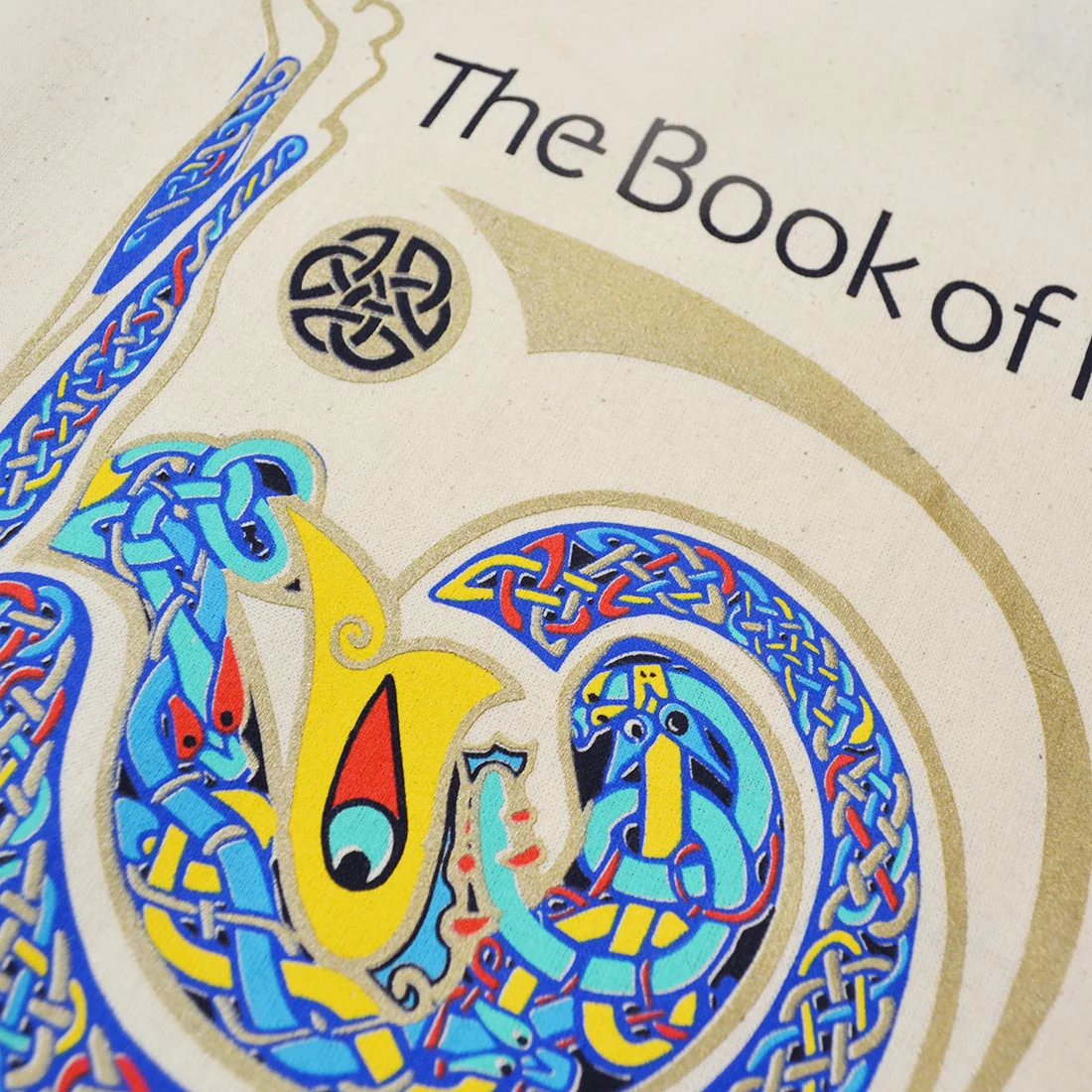 Book of Kells Celtic Knot Tote Bag Cream - Image 7