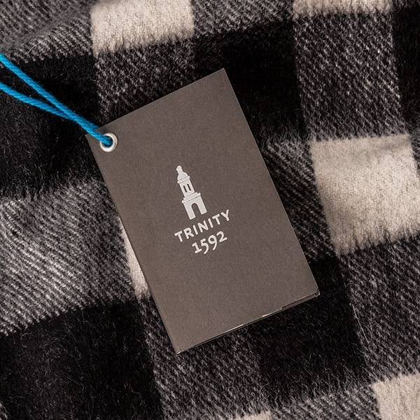 Trinity College Dublin Oscar Wilde Avoca Scarf Black Grey & White - Image 6