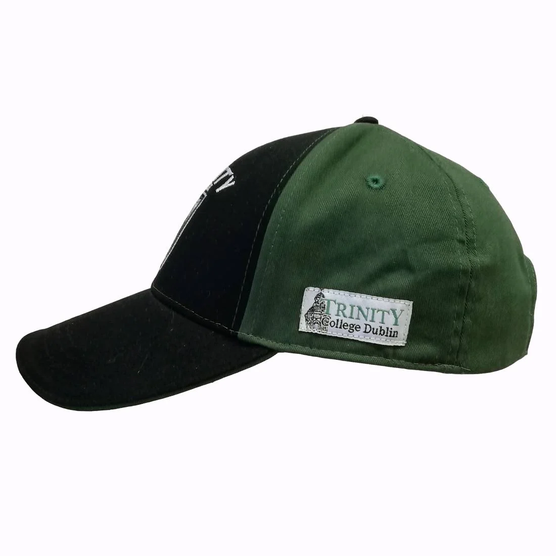 Trinity College Dublin Crest Baseball Cap Black/Bottle Green - Image 3