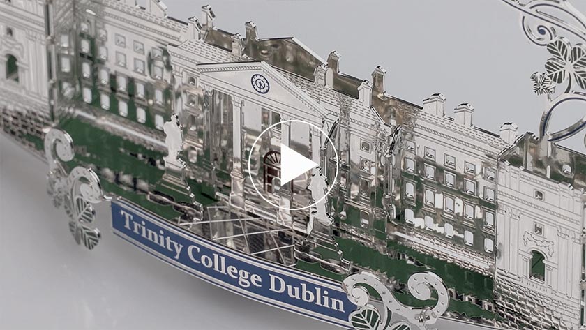 Trinity College Dublin - Entrance Building 2D Decoration Silver - Image 7
