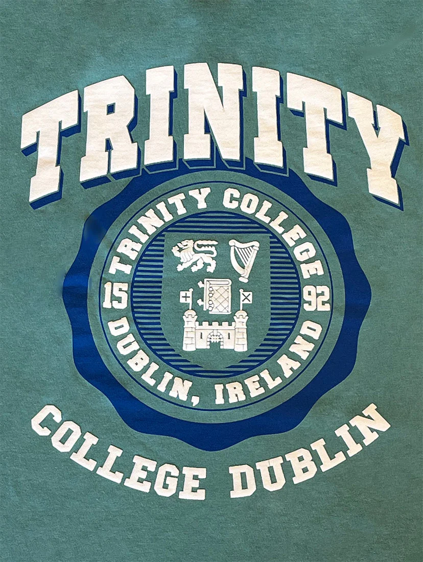 Trinity College Dublin Ocean Green Trinity Crest Hoody - Image 4