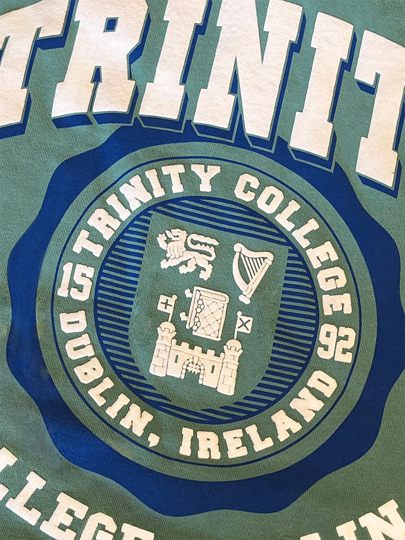 Trinity College Dublin Ocean Green Trinity Crest Hoody - Image 5