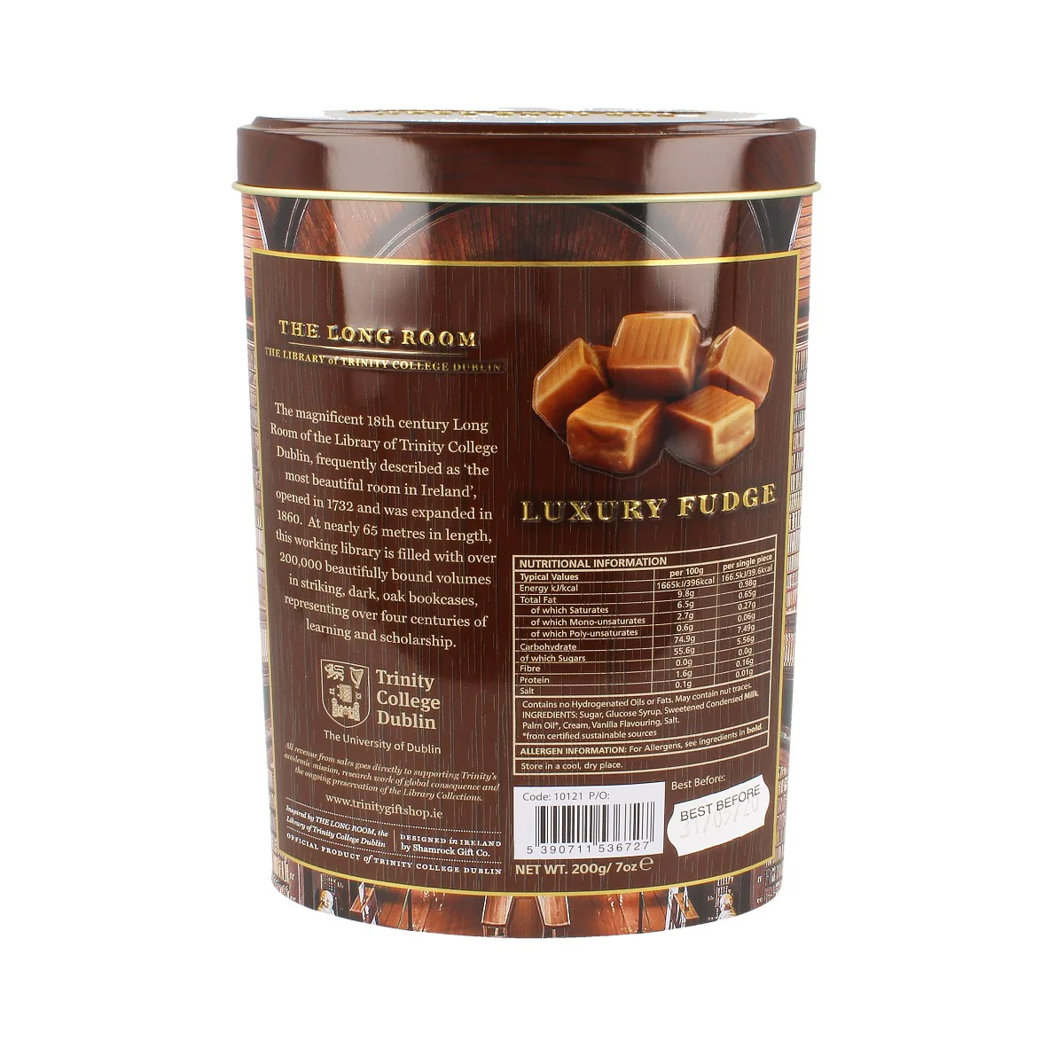Trinity College Dublin Library 200g Oval Fudge Tin - Image 3